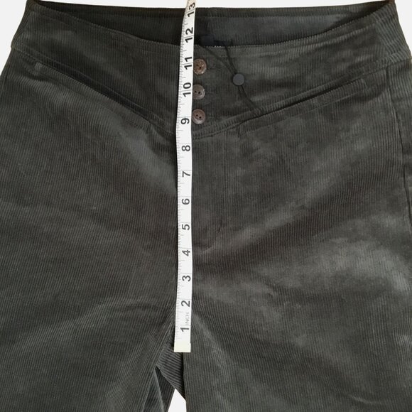 UNIVERSAL STANDARD Charlie High Rise Sailor Corduroy Pants 6 Gray Retro 1970s - Picture 5 of 9